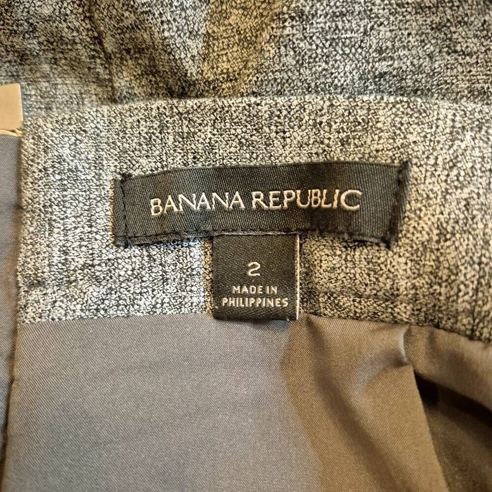 Banana Republic Women's Charcoal Gray Poly/Viscose/Spandex Knit Assymetrical Zip - Picture 9 of 10